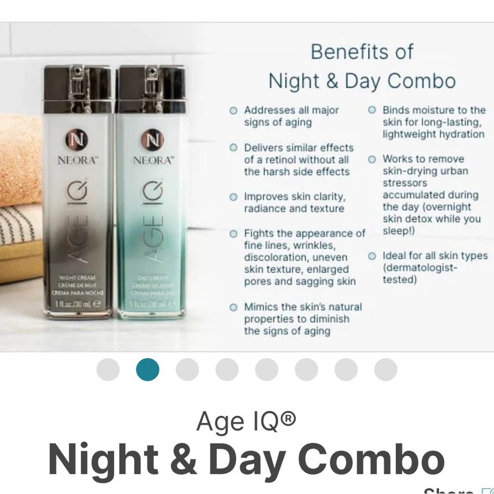 Neora Age IQ Night & Day Cream Set - Silver and White - Picture 2 of 2